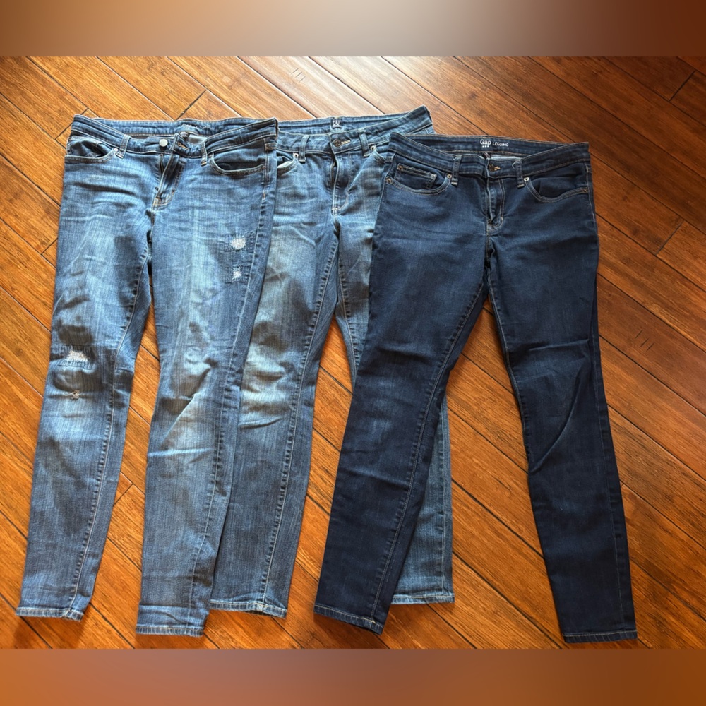 GAP Women's Skinny Jeans Trio in Blue Shades